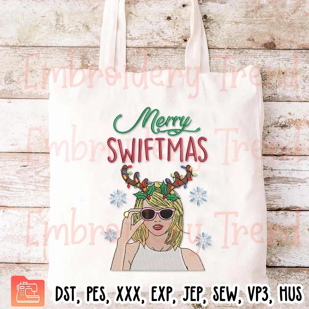 Merry Swiftmas Taylor The Eras Tour Embroidery Design, Christmas 2023 Embroidery Digitizing File