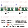 Nike Mario Bros Christmas Embroidery Design, Christmas Super Mario Embroidery Digitizing Pes File