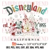 Disneyland California 1955 Embroidery Design, Disney Trip Embroidery Digitizing Pes File