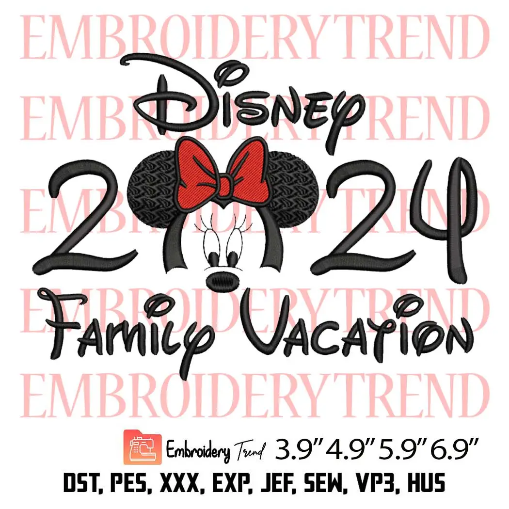 Minnie Disney Family Vacation 2024 Embroidery Design 2024 Minnie Mouse   Minnie Disney Family Vacation 2024 Embroidery File.webp