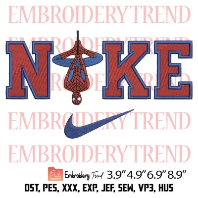 Nike Spiderman Embroidery Design, Movie Spiderman Embroidery Digitizing Pes File