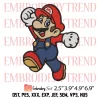 Super Mario Run x Nike Embroidery Design, Funny Mario Embroidery Digitizing Pes File