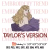 Taylor Swift Reputation Tour Embroidery Design, Era Tour Embroidery Digitizing Pes File