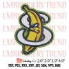 Banana Ball Embroidery Design, Savannah Bananas Baseball Embroidery Digitizing Pes File