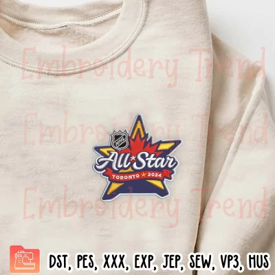 2024 NHL All Star Game Toronto Embroidery Design, Sport NHL Embroidery Digitizing Pes File