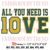 Jordan Love Green Bay Football Embroidery Design, NFL Sport Embroidery Digitizing Pes File