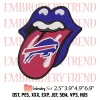 Buffalo Bills NFL Lips Embroidery Design, Football Team Logo Embroidery Digitizing Pes File