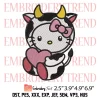 Hello Kitty Candy Hearts Embroidery Design, Valentine Hello Kitty Embroidery Digitizing Pes File