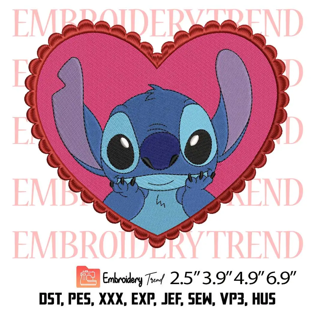 Happy Valentine's Day Heart Embroidery Design - Stitchtopia