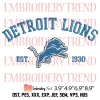 Love Detroit Lions Embroidery Design, American Football Embroidery Digitizing Pes File