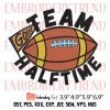 Team Halftime Embroidery Design, Halftime Football Embroidery Digitizing Pes File