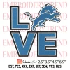 Detroit Lions Embroidery Design, NFL Logo Football Embroidery Digitizing Pes File