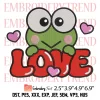 Love Badtz Maru Valentine Embroidery Design, Sanrio Valentines Day Embroidery Digitizing Pes File