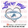 Detroit Lions Embroidery Design, NFL Logo Football Embroidery Digitizing Pes File