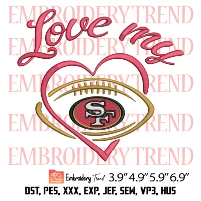 San Francisco 49ers Logo Embroidery Design File – NFL Logo – American Football Embroidery Machine