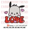 Love Hello Kitty Valentine Embroidery Design, Sanrio Valentines Day Embroidery Digitizing Pes File