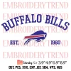 Buffalo Bills Embroidery Design, NFL Logo Football Embroidery Digitizing Pes File