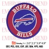 NFL Buffalo Bills Heart Embroidery Design, Football Lover Embroidery Digitizing Pes File