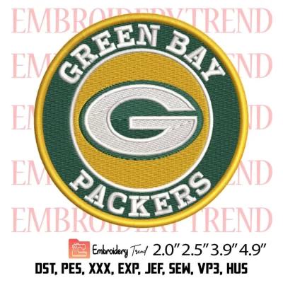 NFL Green Bay Packers Heart Embroidery Design, Football Lover Embroidery Digitizing Pes File