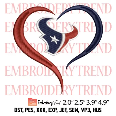 H Town Made 2023 Playoffs Embroidery Design, Houston Texans NFL Embroidery Digitizing Pes File