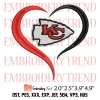 Love My Kansas City Chiefs Embroidery Design, Football Team NFL Embroidery Digitizing Pes File