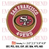 San Francisco 49ers x Nike Embroidery Design, NFL Football Logo Embroidery Digitizing Pes File