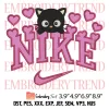 Nike Badtz Maru Hearts Embroidery Design, Sanrio Valentine Embroidery Digitizing Pes File