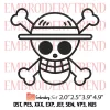Zoro Logo Black Embroidery Design, One Piece Anime Embroidery Digitizing Pes File
