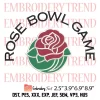 Alabama Crimson Tide Rose Bowl 2024 Embroidery Design, Football Flower Embroidery Digitizing Pes File