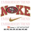 NFL San Francisco 49ers Logo Embroidery Design, Football American Embroidery Digitizing Pes File