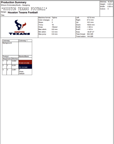 Houston Texans Football Embroidery Design, NFL Houston Texans Embroidery Digitizing Pes File