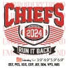 Kansas City Chiefs Super Bowl LVIII Champs Embroidery Design, Super Bowl 2024 Embroidery Digitizing Pes File