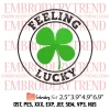 Beer Cheers Fuckers Shamrock Embroidery Design, St Patricks Day Beer Embroidery Digitizing Pes File