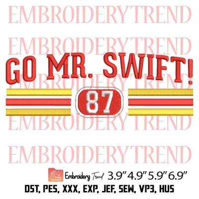 Karma 87 Embmroidery Design, Chiefs Taylor Swift Karma Embroidery Digitizing Pes File