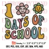 Hearts 100 Days Of School Embroidery Design, School Teacher Embroidery Digitizing Pes File