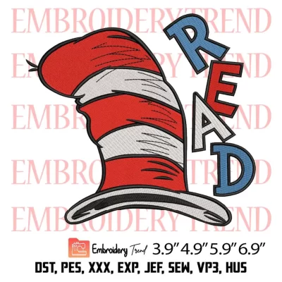 Seussville University Est 1940 Embroidery Design, Dr Seuss Embroidery Digitizing Pes File
