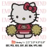 Hello Kitty and Teddy Bears Embroidery Design, Cute Hello Kitty Sanrio Embroidery Digitizing Pes File