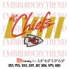 Hello Kitty Cheerleader KC Chiefs Embroidery Design, Football Cheerleader Fan Embroidery Digitizing Pes File