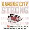 KC Strong Pray For Kansas City Embroidery Design, Chiefs Strong NFL Embroidery Digitizing Pes File