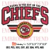 Karma Is The Guy Embroidery Design, On The Chiefs Embroidery Digitizing Pes File