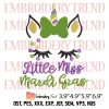 Mardi Gras King Cake Embroidery Design, Mardi Gras Embroidery Digitizing Pes File