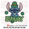 Feeling Lucky Embroidery Design, St Patricks Day Embroidery Digitizing Pes File