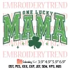 Love Lucky Leaf Clover Embroidery Design, St Patricks Day Embroidery Digitizing Pes File