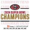 Super Bowl LVIII Kansas City Chiefs Logo Embroidery Design, Super Bowl 2024 Embroidery Digitizing Pes File