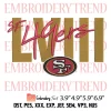 Hello Kitty Cheerleader SF 49ers Embroidery Design, Football Cheerleader Fan Embroidery Digitizing Pes File