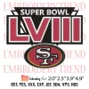 SF 49ers Super Bowl Embroidery Design, NFL Football Embroidery Digitizing Pes File