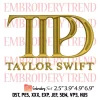 The Tortured Poets Department Logo Embroidery Design, Taylor Swift Album Embroidery Digitizing Pes File