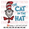 Nike Dr Seuss Hat Embroidery Design, The Cat In The Hat Embroidery Digitizing Pes File