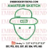 Where Da Gold At Amateur Sketch Leprechaun Embroidery Design, Funny St Patricks Day Embroidery Digitizing Pes File