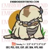 Appa Bison Avatar Embroidery Design, Anime Embroidery Digitizing Pes File